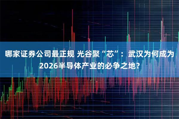 哪家证券公司最正规 光谷聚“芯”：武汉为何成为2026半导体产业的必争之地？