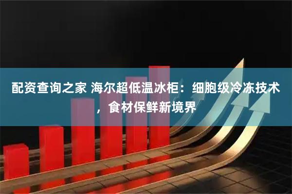 配资查询之家 海尔超低温冰柜：细胞级冷冻技术，食材保鲜新境界